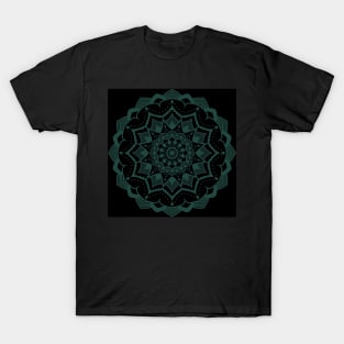 Green Intricate Mandala Pattern T-Shirt